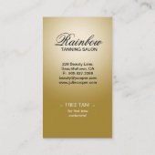 Tanning Swimsuit Sparkle Zebra Silver Gold Visitekaartje (Achterkant)