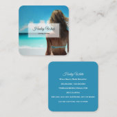 ☀️ Tanning Vierkante Visitekaartje (Voorkant / Achterkant)