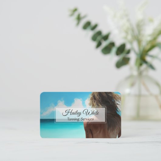🏖️ Tanning Visitekaartje (Staand voorkant)