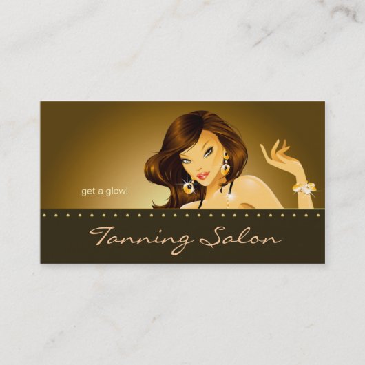Tanning Visitekaartje Gold Woman Dark (Voorkant)