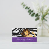 Tanning Visitekaartje Paarse Woman Dark (Staand voorkant)