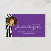 Tanning Visitekaartje Paarse Woman Dark (Achterkant)