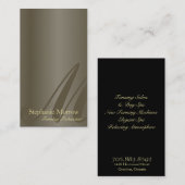 Tanning Visitekaartje Pewter & Gold Monogram (Voorkant / Achterkant)
