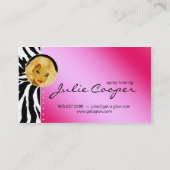 Tanning Visitekaartje Red Pink Blonde Voman (Achterkant)