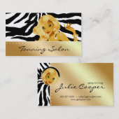 Tanning Visitekaartje Super Gold Blonde Zebra (Voorkant / Achterkant)