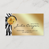 Tanning Visitekaartje Super Gold Blonde Zebra (Achterkant)