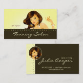 Tanning Visitekaartje Yellow Woman Dark 3 (Voorkant / Achterkant)