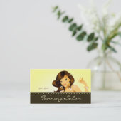 Tanning Visitekaartje Yellow Woman Dark 3 (Staand voorkant)