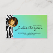 Tanning Visitekaartje Zera Blue Woman Dark (Achterkant)