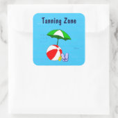 Tanning Zone Ball Pool Umbrella Sticker (Tas)