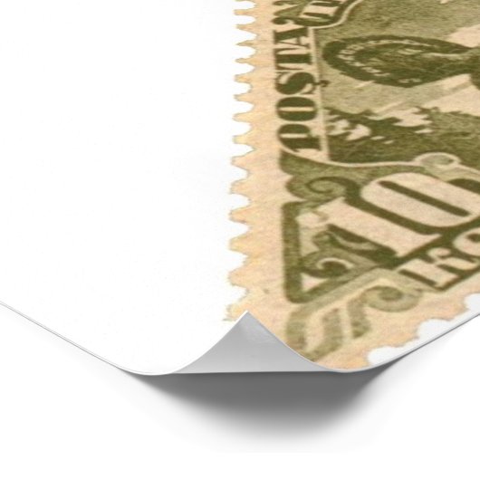 Tannu Tuva 10 Turkey Olive Triangle Stamp Folio Poster (Hoek)