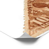 Tannu Tuva 10 Turkey Red Triangle Stamp Portfolio Poster (Hoek)