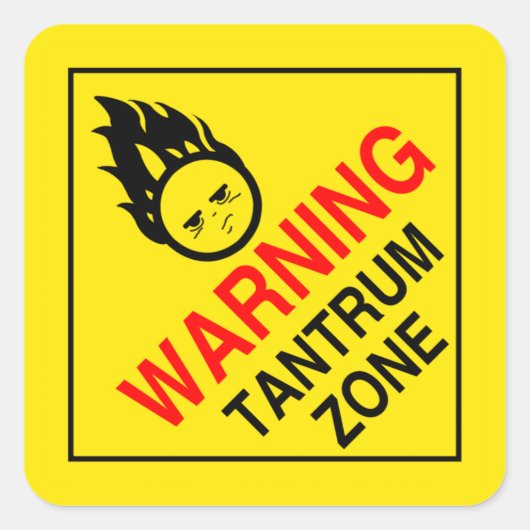 Tanrum Zone Vierkante Sticker (Voorkant)