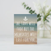 Tans zal het tarief van de reis langzaam verdwijne briefkaart (Staand voorkant)