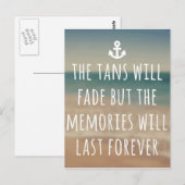 Tans zal het tarief van de reis langzaam verdwijne briefkaart (Voorkant / Achterkant)