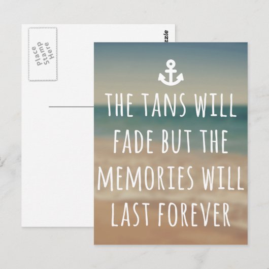 Tans zal het tarief van de reis langzaam verdwijne briefkaart (Voorkant / Achterkant)