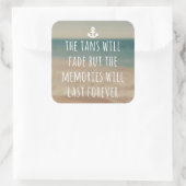 Tans zal het tarief van de reis langzaam verdwijne vierkante sticker (Tas)