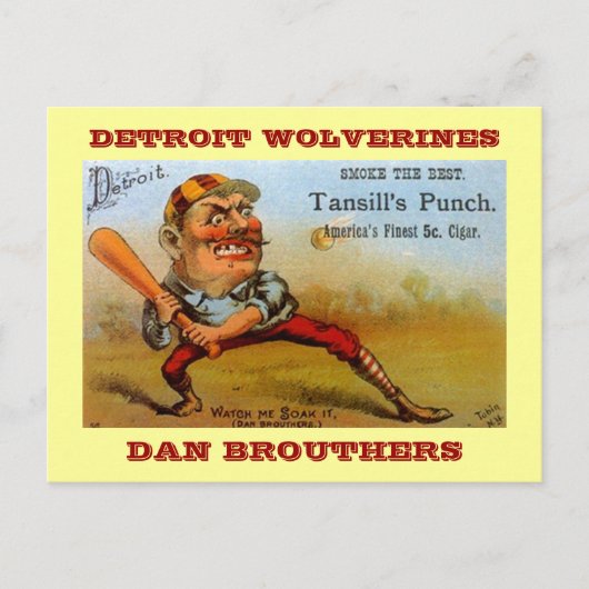 TANSILL'S CIGAR ADVERTEREN BRIEFKAART VNTG BASEBAL (Voorkant)