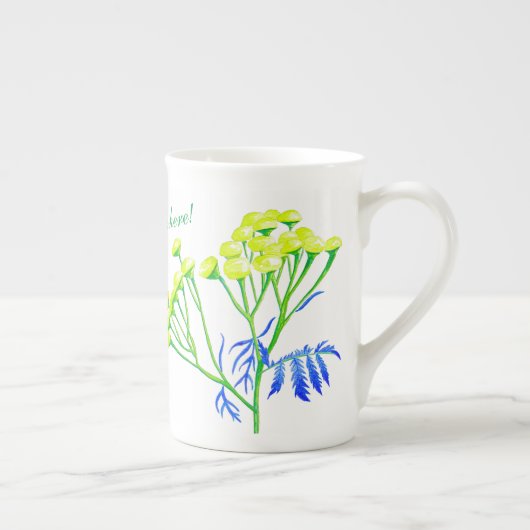 Tansy op een Bone China Mok (Rechts)