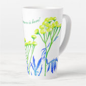 Tansy op een grote latte Mok (Rechterhoek)