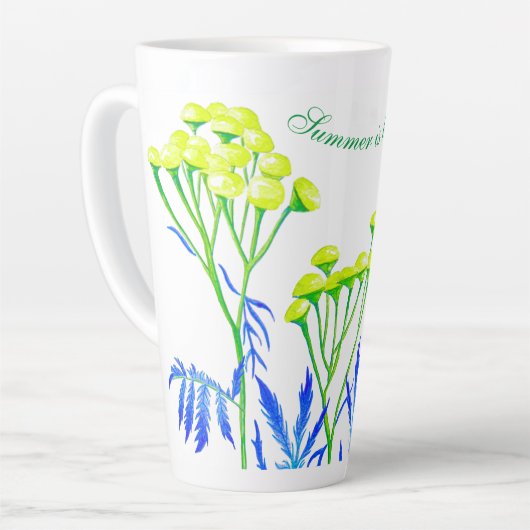 Tansy op een grote latte Mok (Linkerhoek)