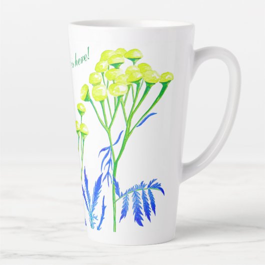 Tansy op een grote latte Mok (Rechts)