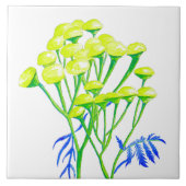 Tansy op een keramische Tegel Tegeltje (Voorkant)