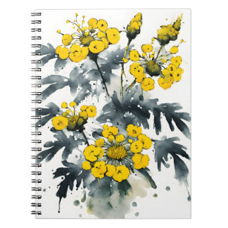 Tansy - Watercolor flowers Notitieboek