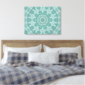 Tantalizing in het blauwgroen canvas afdruk (Insitu (Slaapkamer))