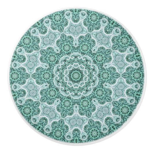 Tantalizing in het blauwgroen keramische knop (Voorkant)