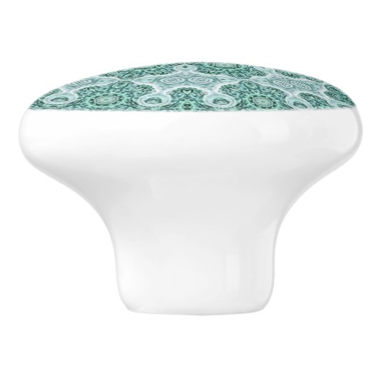 Tantalizing in het blauwgroen keramische knop (Zijkant)