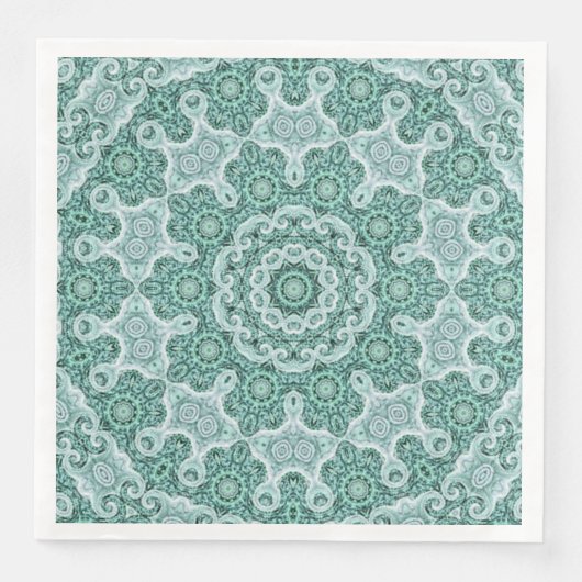 Tantalizing in het blauwgroen servetten (Voorkant)