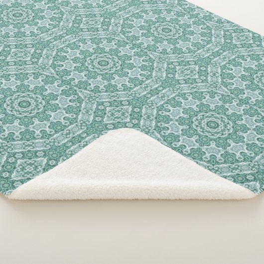 Tantalizing in het blauwgroen sherpa deken (3/4)