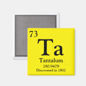 Tantalum Periodic Table Magneet (Voorkant / Achterkant)
