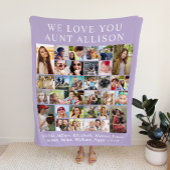 Tante 30 Fotocollage Paarse Fleece Deken