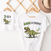 Tante-a-saurus Dinosaur Theme Kids Verjaardagsfees T-shirt