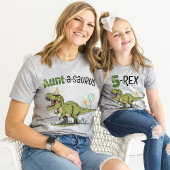 Tante-a-saurus Dinosaur Theme Kids Verjaardagsfees T-shirt
