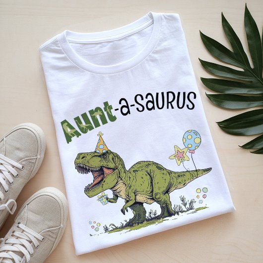 Tante-a-saurus Dinosaur Theme Kids Verjaardagsfees T-shirt