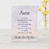 Tante Aanmoedigingsgedicht ontwerp groet Kaart (Gele Bloem)