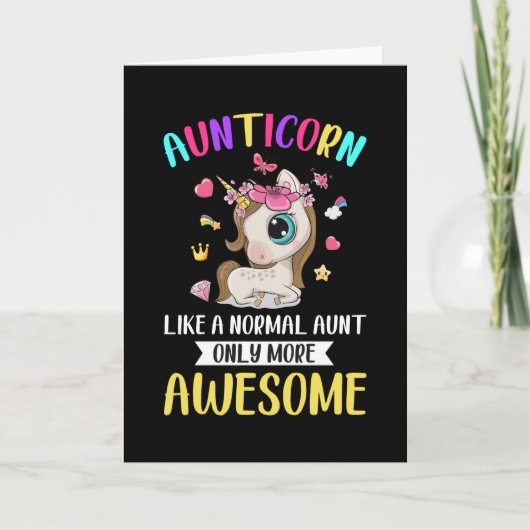 Tante-achtig als een gewone tante kaart (Voorkant)