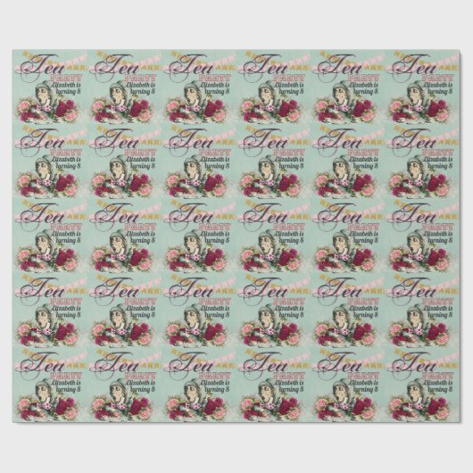 Tante-Alice-in-Wonderland-theepartij aangepaste fe Cadeaupapier (Vlak)