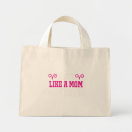 Tante Als Een Moeder Alleen Cooler Leuke Roze Typo Mini Tote Bag