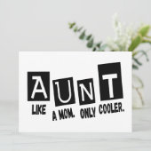 Tante als een moeder alleen koeler kaart (Staand voorkant)