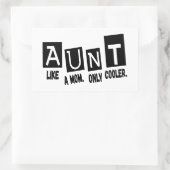 Tante als een moeder alleen koeler rechthoekige sticker (Tas)