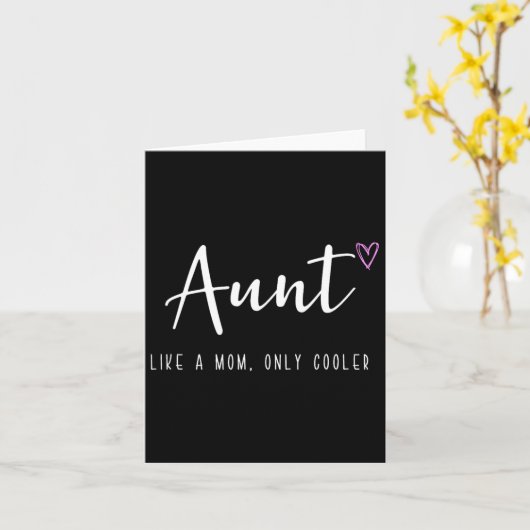 Tante als een moeder alleen koelere Moederdag Kaart (Gele Bloem)