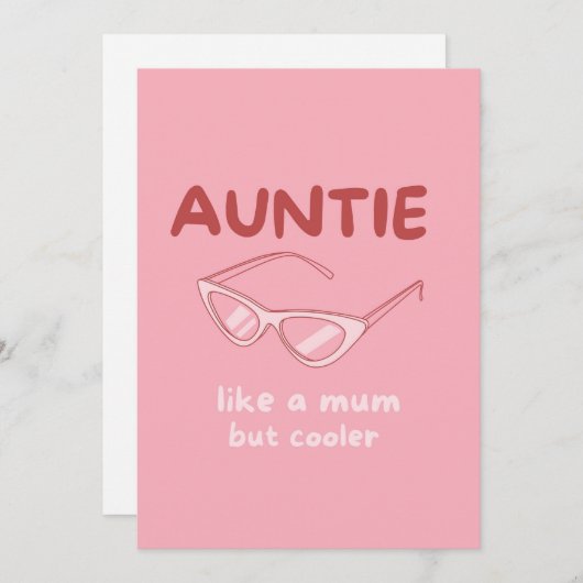 'Tante - als een moeder maar koeler' kaart (Voorkant / Achterkant)