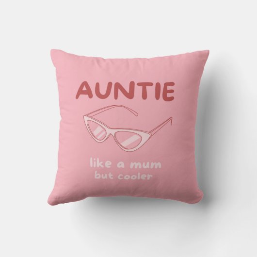 'Tante - als een moeder maar koeler' kussen (Achterkant)