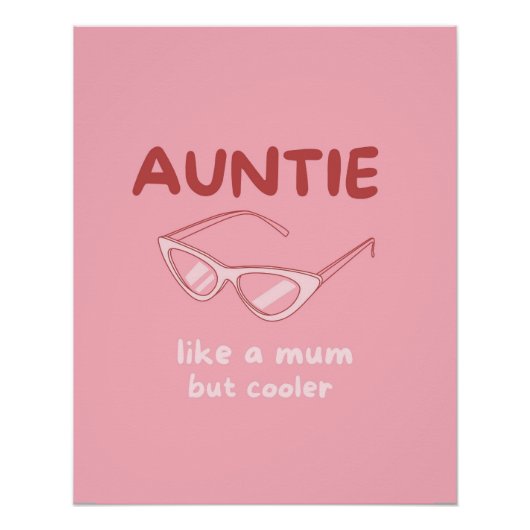 'Tante - als een moeder maar koeler' poster (Voorkant)