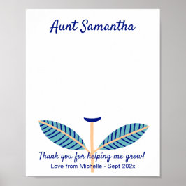 Tante Appreciation DIY Handprint Art Sjabloon Poster