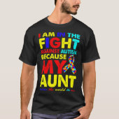 Tante Autisme Bewustzijn Puzzel Gift T-shirt (Voorkant)